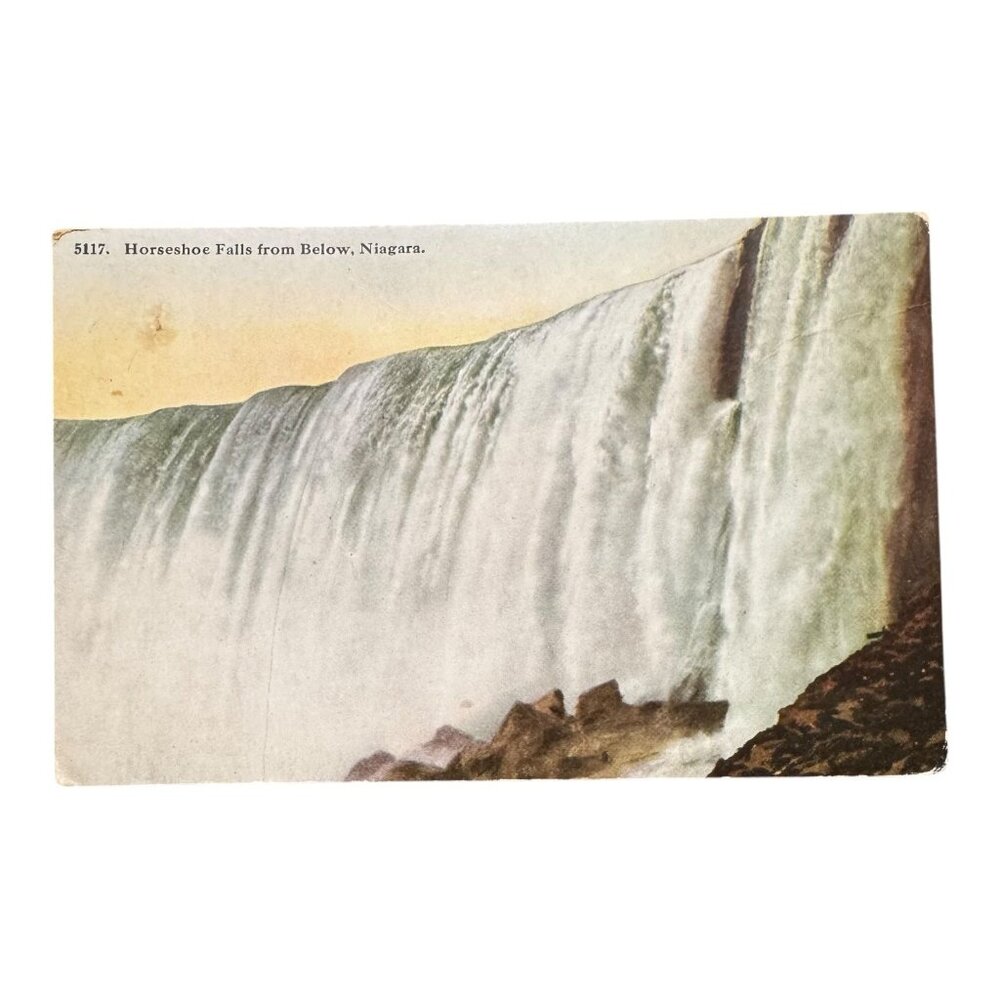 Vtg 1914 Postcard Horseshoe Falls Niagara Waterfall Scene Unposted HH Tammen Co